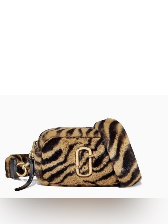 Marc Jacobs Handbags - Marc Jacobs Tiger-Print Faux Fur Crossbody in Brown and Black with Gold Hardware